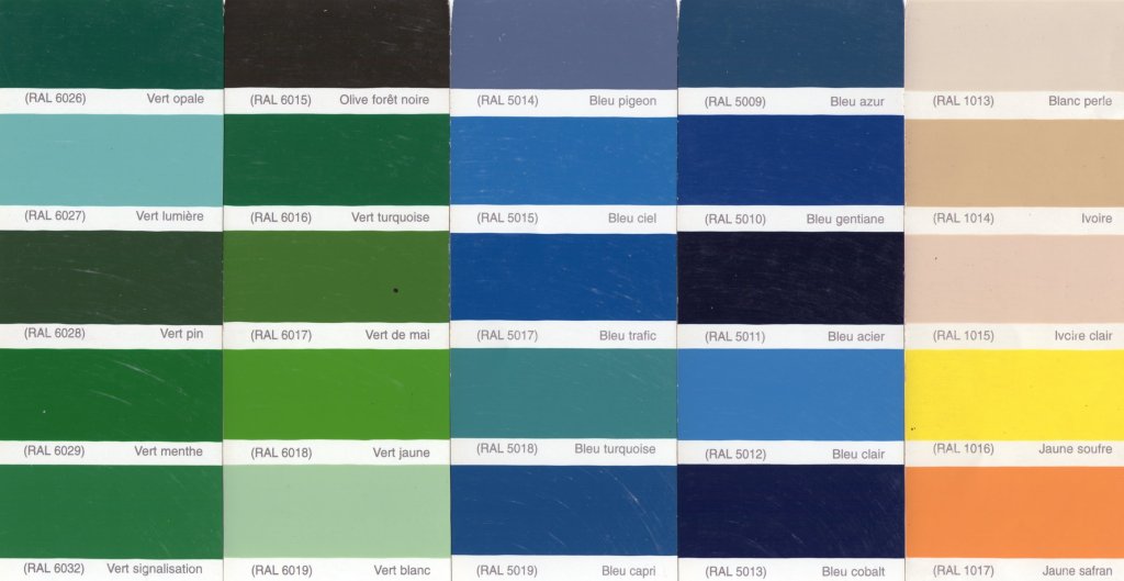 Couleurs Gelcoat Nuancier Ral Piscines En Polyester Pre Com